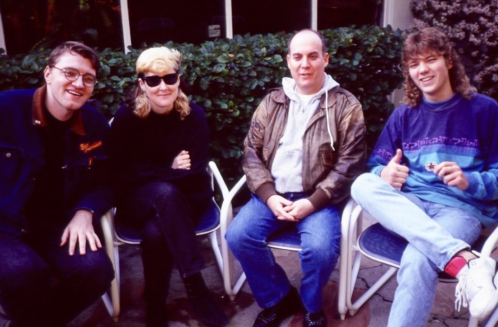 Big Misha, Stingray, Howie Klein (head of Warner Bros.) and friend