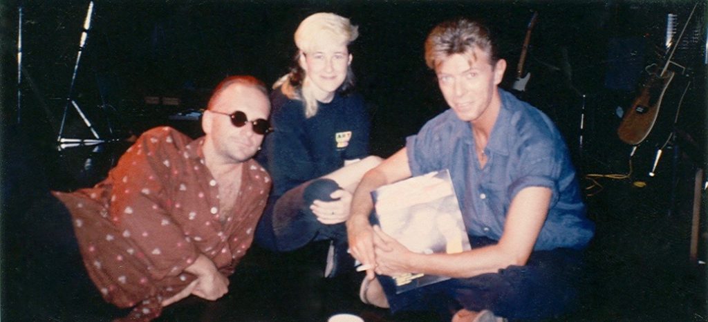 Stingray with David Bowie for her Red Wave Presents program, early 90's